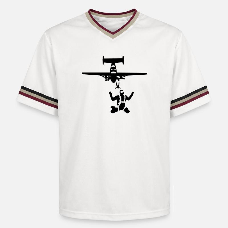 parachutisme - T-shirt de foot unisexe en mesh - blanc cassé/bordeaux