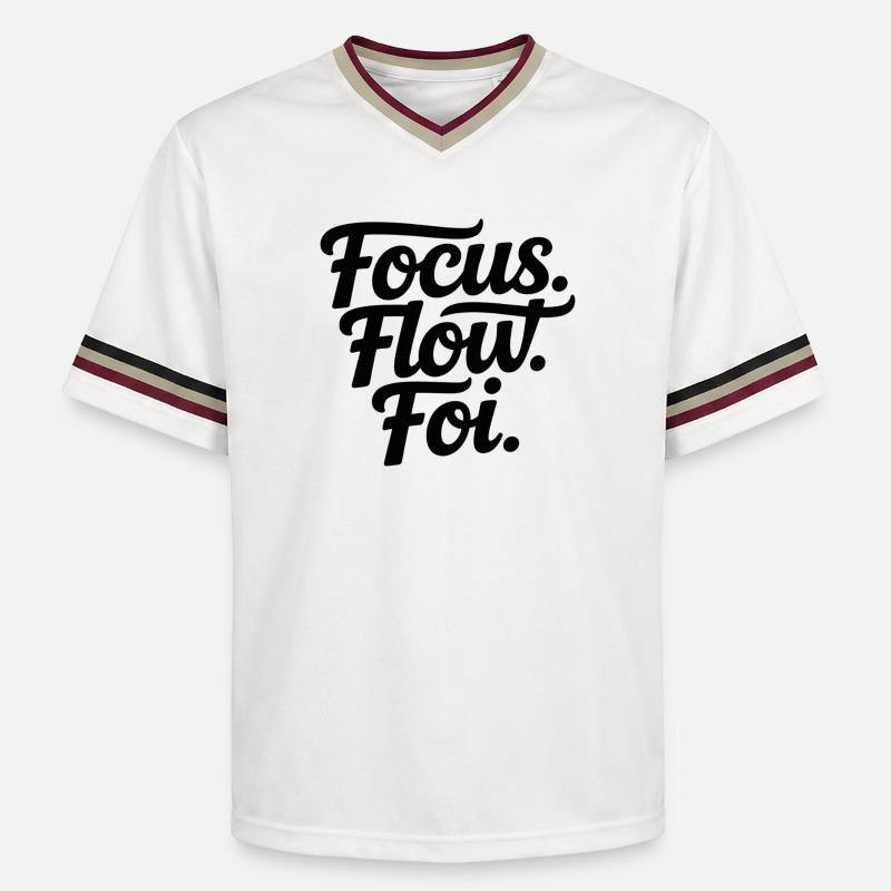 Focus Flow Fly Script - T-shirt de foot unisexe en mesh - blanc cassé/bordeaux