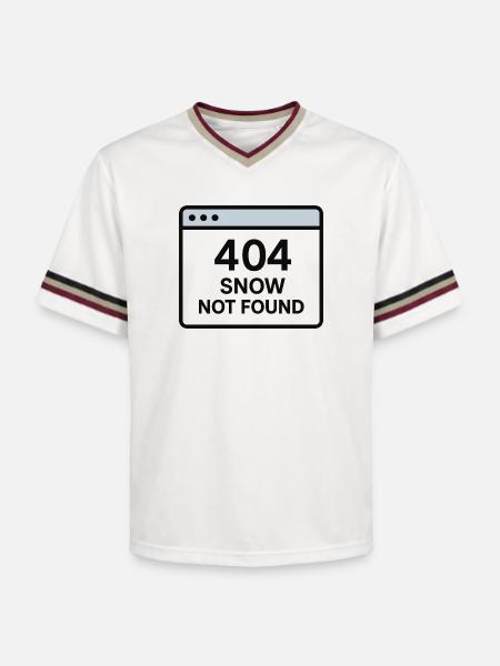 404 Neige non trouvée - T-shirt de foot unisexe en mesh - blanc cassé/bordeaux