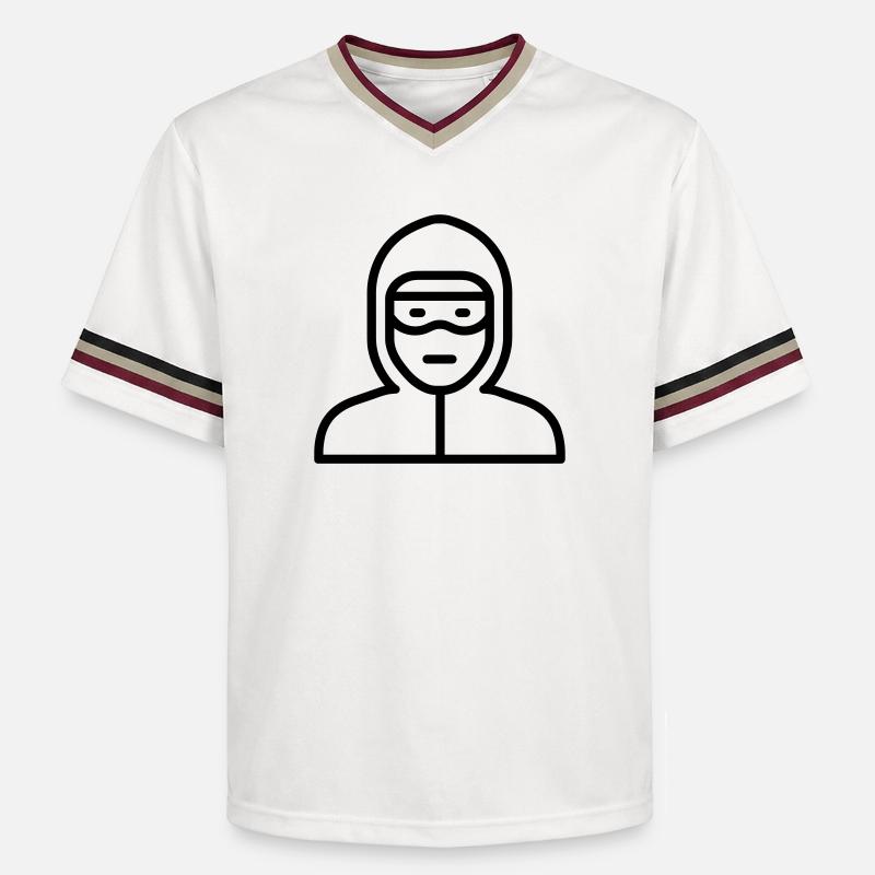 hacker - T-shirt de foot unisexe en mesh - blanc cassé/bordeaux