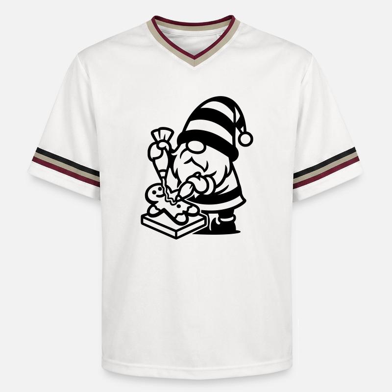 wicht lebkuchen backen - Unisex Football Style Mesh T-Shirt - Offwhite/Bordeaux