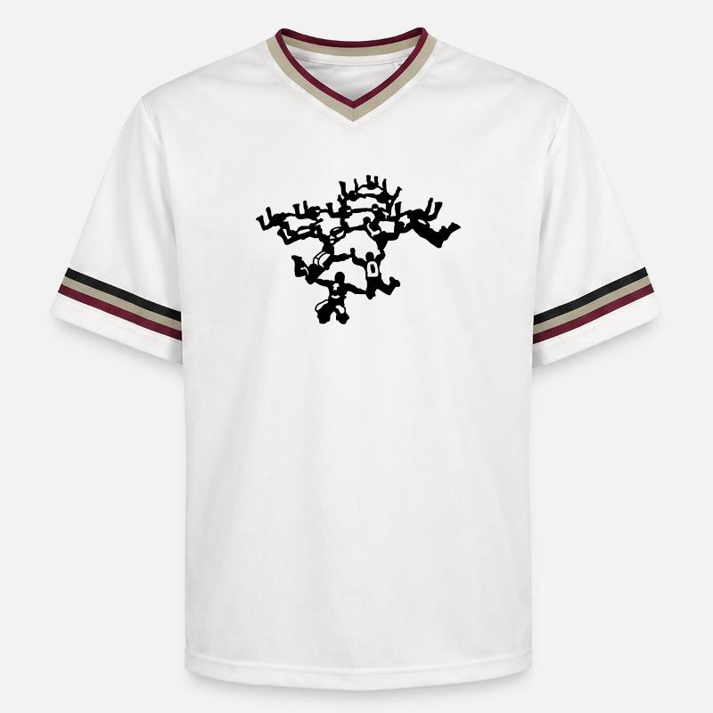 Parachutisme - T-shirt de foot unisexe en mesh - blanc cassé/bordeaux