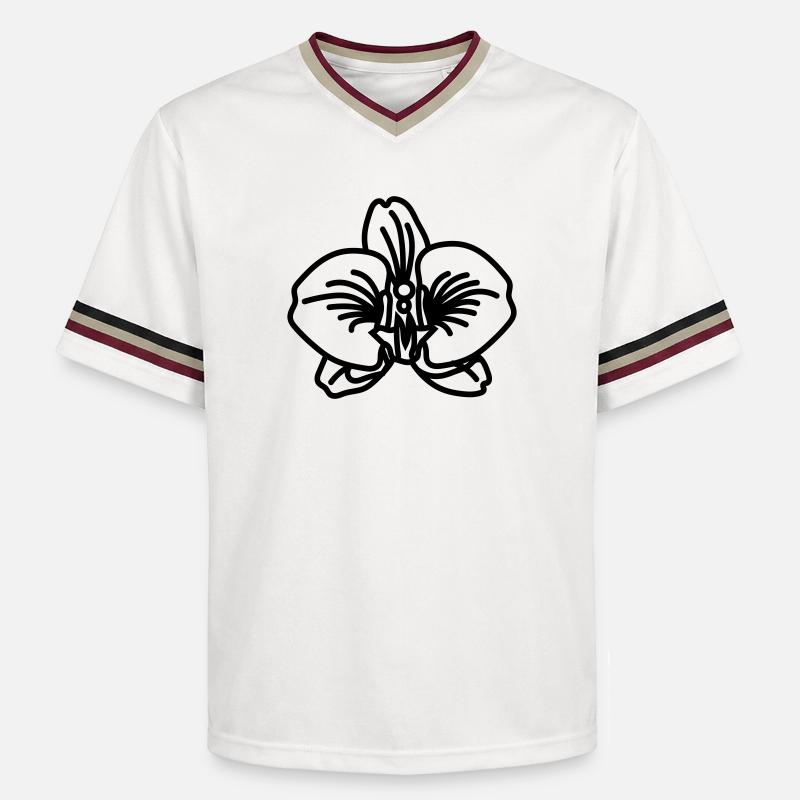 orchidée - T-shirt de foot unisexe en mesh - blanc cassé/bordeaux