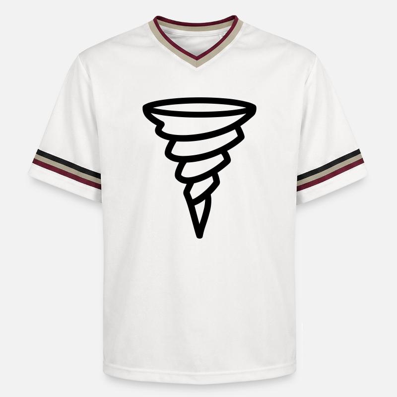 tornade - T-shirt de foot unisexe en mesh - blanc cassé/bordeaux