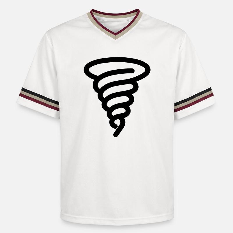 tornade - T-shirt de foot unisexe en mesh - blanc cassé/bordeaux