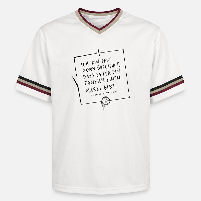 Thomas Edison Circuit - T-shirt de foot unisexe en mesh - blanc cassé/bordeaux
