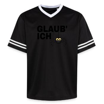 Glaub ich spinn - Spinnen Design  - Unisex Football Style Mesh T-Shirt - Offwhite/Bordeaux - Vorne - AI Model Male 178 light (178cm) & AI Model Male 178 dark (178cm)