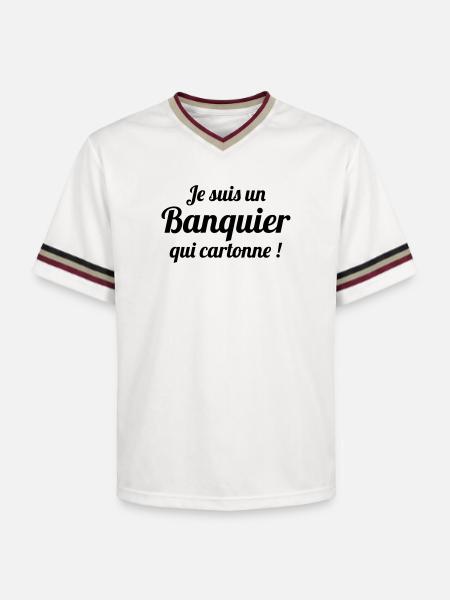 I'm a successful banker - Unisex Football Style Mesh T-Shirt - offwhite/burgundy