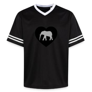 Éléphant - T-shirt de foot unisexe en mesh - blanc cassé/bordeaux - Devant - AI Model Male 178 light (178cm) & AI Model Male 178 dark (178cm)
