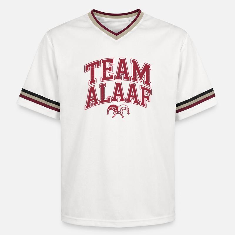 Équipe Alaaf - Carnaval de Cologne - T-shirt de foot unisexe en mesh - blanc cassé/bordeaux