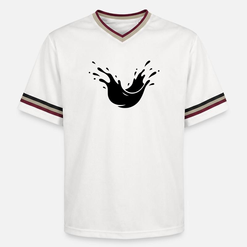 Éclaboussures de boue Éclaboussures de terre - T-shirt de foot unisexe en mesh - blanc cassé/bordeaux