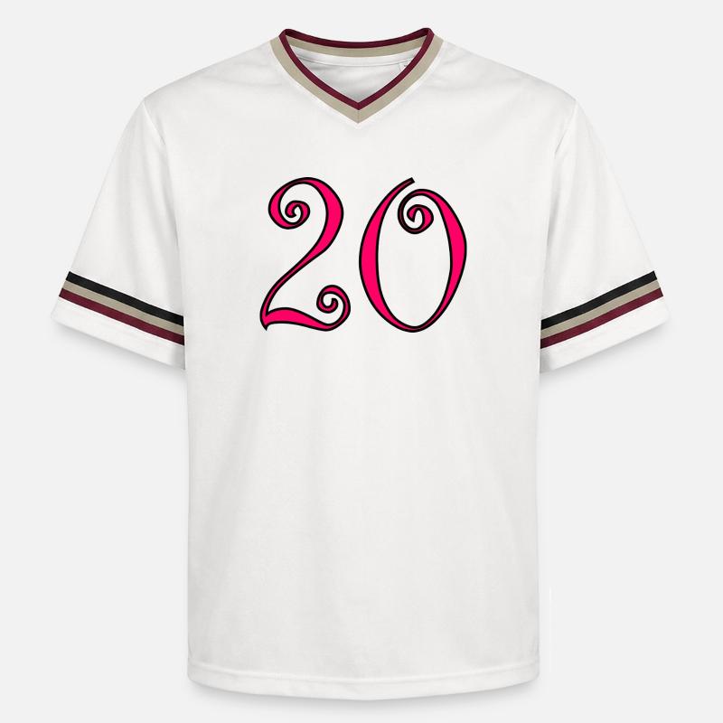 Couleur2-460_text234-2-50-5-4-8-6-8-7-3-0-6-3-3 - Unisex Football Style Mesh T-Shirt - blanc cassé/bordeaux