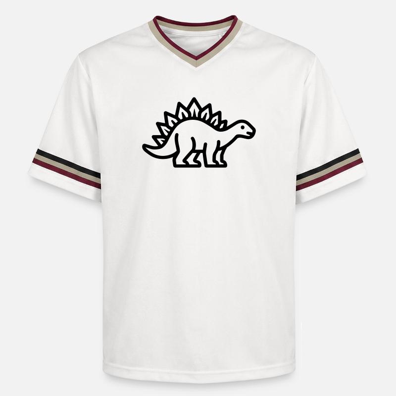 stegosaurus - T-shirt de foot unisexe en mesh - blanc cassé/bordeaux