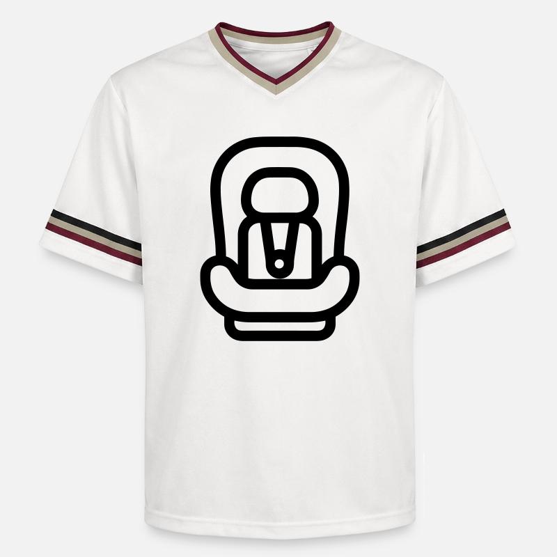 siège auto bébé - T-shirt de foot unisexe en mesh - blanc cassé/bordeaux