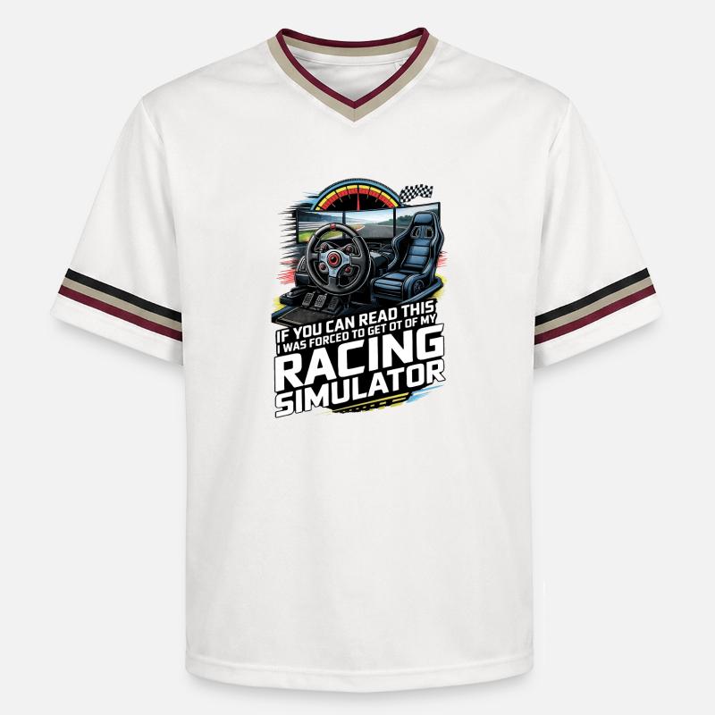 Simulateur de course - T-shirt de foot unisexe en mesh - blanc cassé/bordeaux