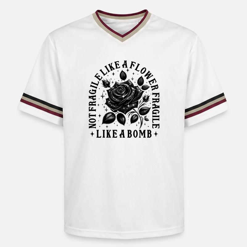 Conception de déclaration féministe - T-shirt de foot unisexe en mesh - blanc cassé/bordeaux