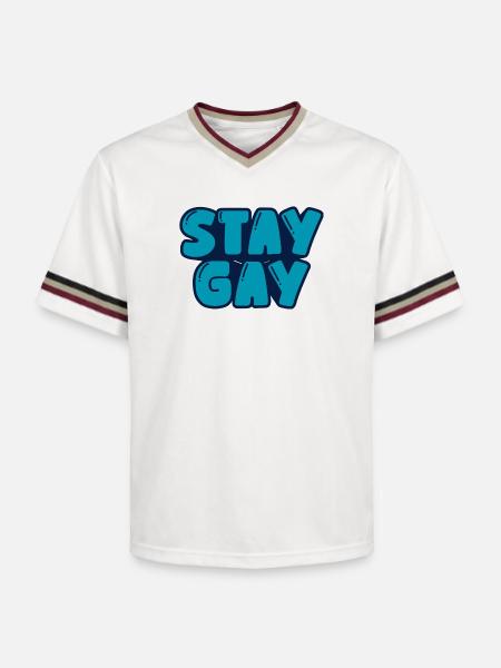Reste gay - T-shirt de foot unisexe en mesh - blanc cassé/bordeaux