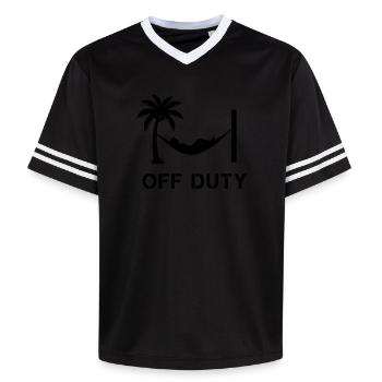 Hammock Off Duty Feierabend - Unisex Football Style Mesh T-Shirt - offwhite/burgundy - Front - AI Model Male 178 light (178cm) & AI Model Male 178 dark (178cm)