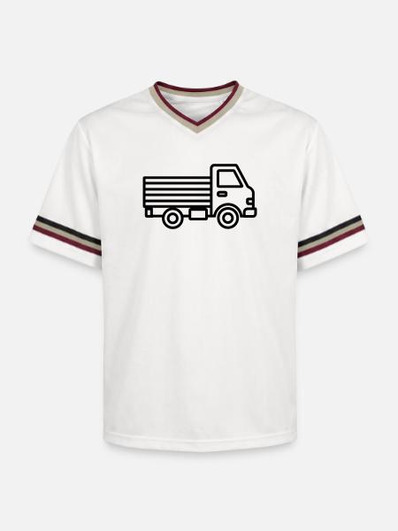Lkw - Unisex Football Style Mesh T-Shirt - Offwhite/Bordeaux