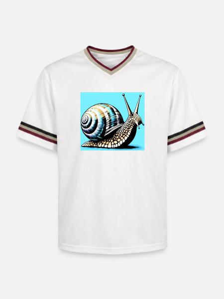 Escargot - T-shirt de foot unisexe en mesh - blanc cassé/bordeaux