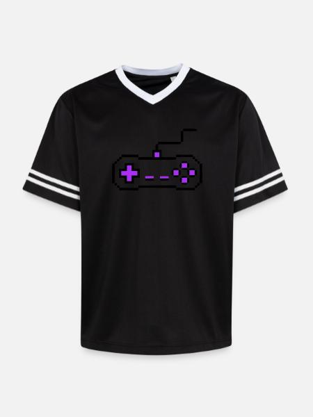 Joueur avec manette rétro - T-shirt de foot unisexe en mesh - blanc cassé/bordeaux