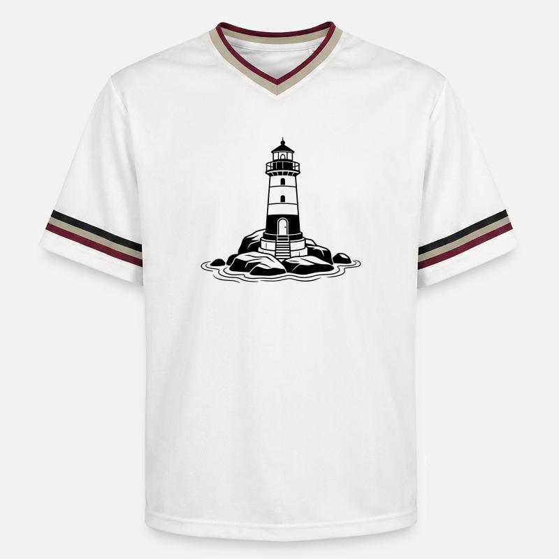phare - T-shirt de foot unisexe en mesh - blanc cassé/bordeaux