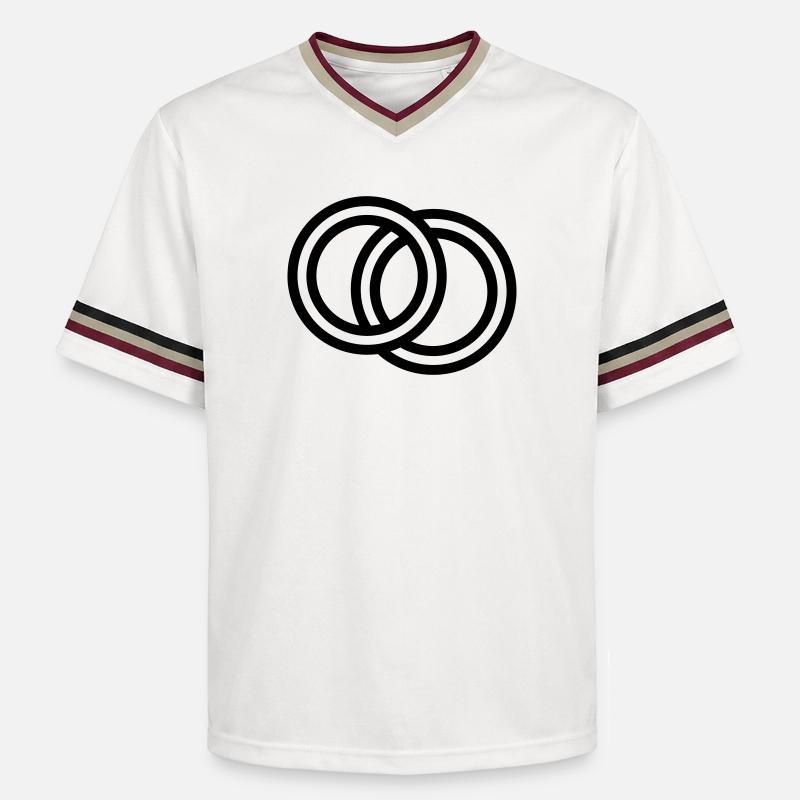 fiançailles - T-shirt de foot unisexe en mesh - blanc cassé/bordeaux
