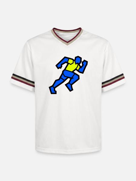 Équipe marathon polygonale rapide - T-shirt de foot unisexe en mesh - blanc cassé/bordeaux