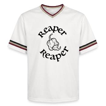 Faucheur de Caroline - T-shirt de foot unisexe en mesh - blanc cassé/bordeaux - Devant - AI Model Male 178 light (178cm) & AI Model Male 178 dark (178cm)