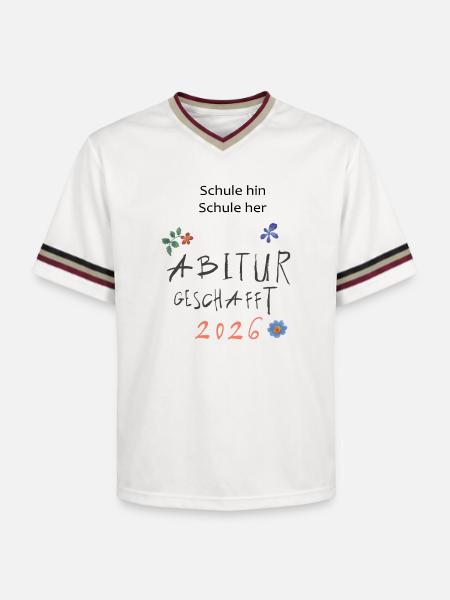 Abitur 2026  - Unisex Football Style Mesh T-Shirt - Offwhite/Bordeaux