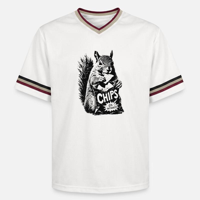 Chips Squirrel - T-shirt de foot unisexe en mesh - blanc cassé/bordeaux