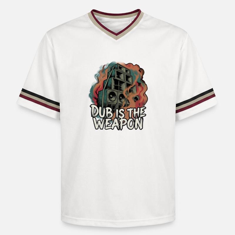 Système de son Dub Reggae - T-shirt de foot unisexe en mesh - blanc cassé/bordeaux