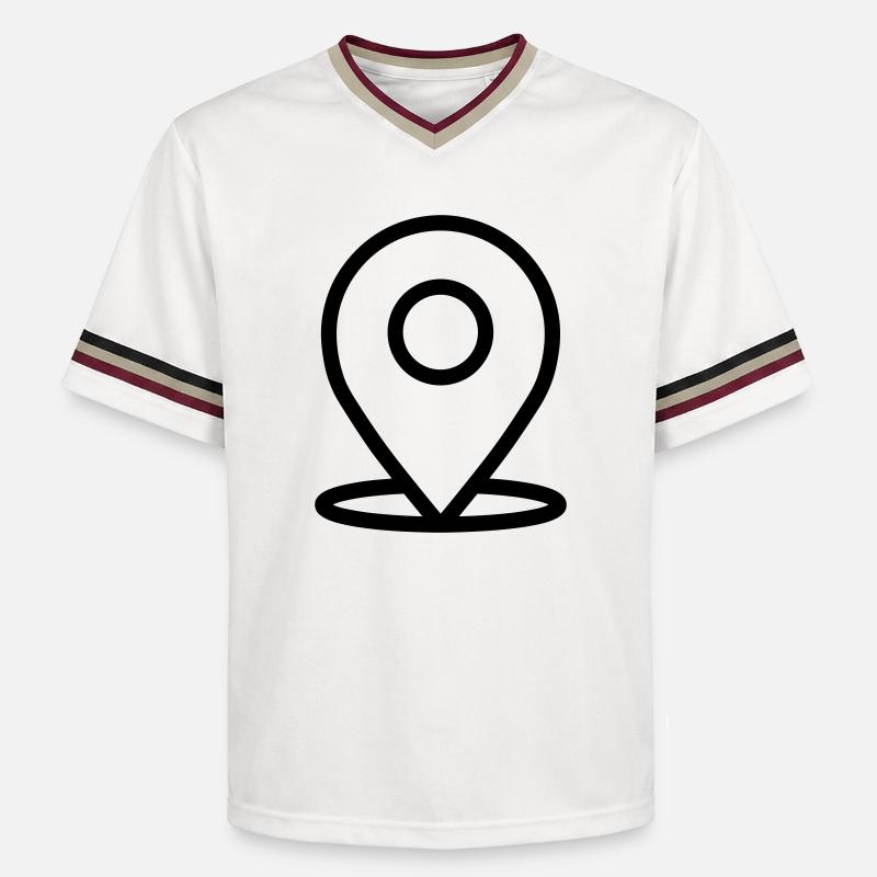 localisation - T-shirt de foot unisexe en mesh - blanc cassé/bordeaux