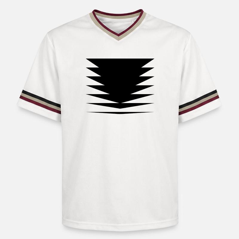 Conception des triangles noirs - T-shirt de foot unisexe en mesh - blanc cassé/bordeaux