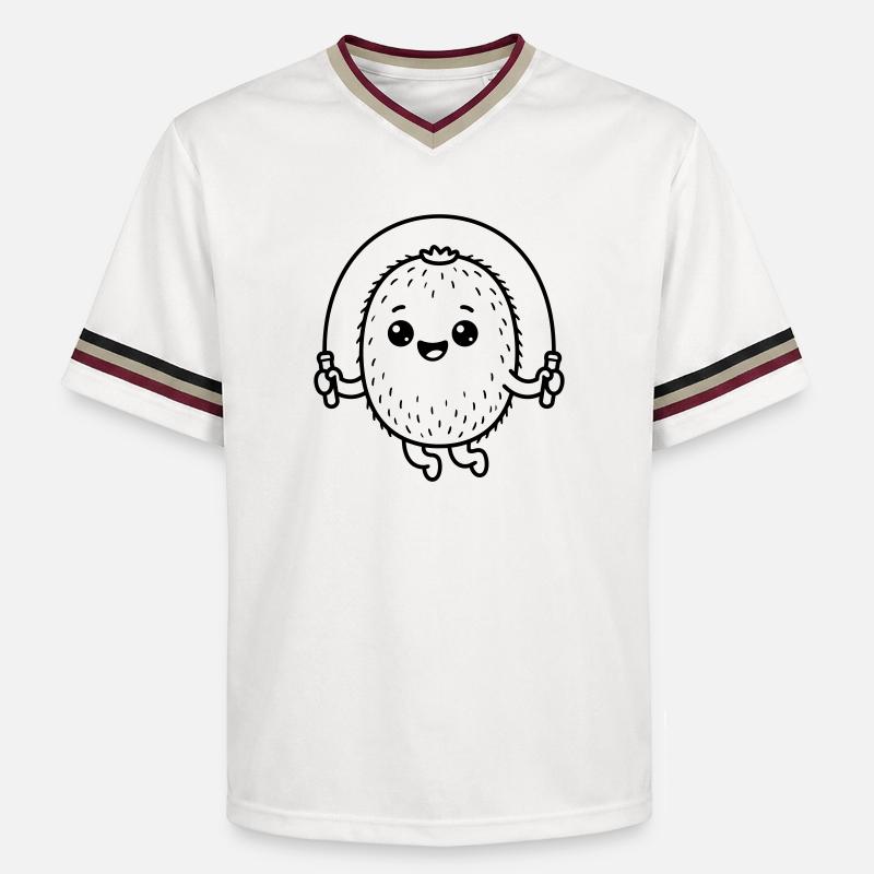 Kiwi mignon - T-shirt de foot unisexe en mesh - blanc cassé/bordeaux