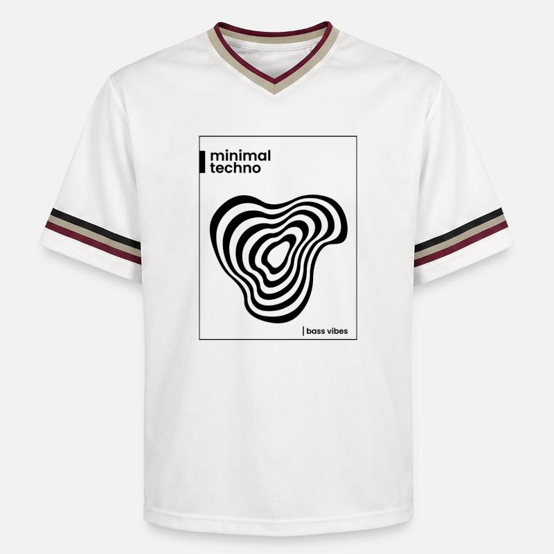 Conception minimale de l’affiche techno - T-shirt de foot unisexe en mesh - blanc cassé/bordeaux