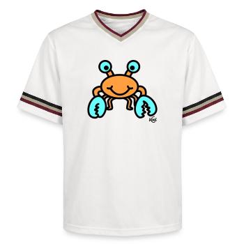 Cancer big - Unisex Football Style Mesh T-Shirt - offwhite/burgundy - Front - AI Model Male 178 light (178cm) & AI Model Male 178 dark (178cm)