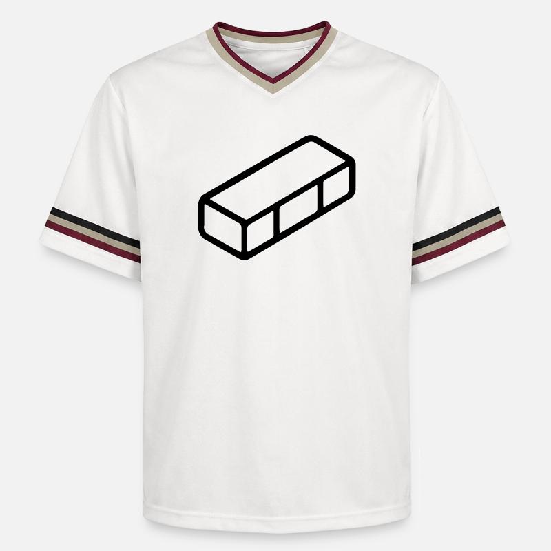 brique - T-shirt de foot unisexe en mesh - blanc cassé/bordeaux