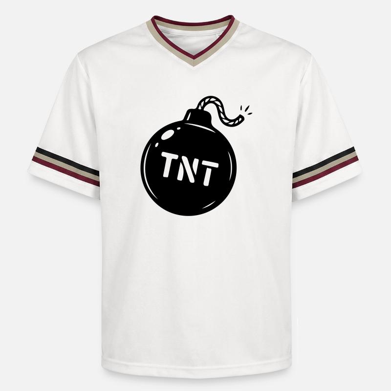 Symbole TNT de la bombe - T-shirt de foot unisexe en mesh - blanc cassé/bordeaux