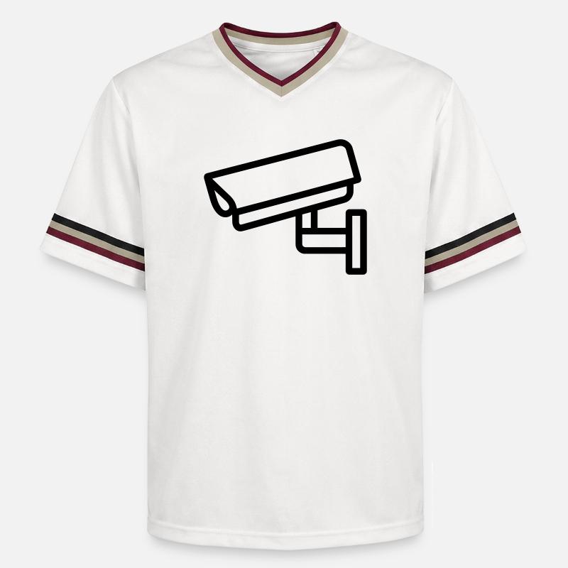 caméra - T-shirt de foot unisexe en mesh - blanc cassé/bordeaux