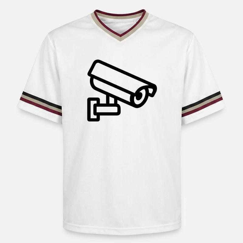 caméra - T-shirt de foot unisexe en mesh - blanc cassé/bordeaux