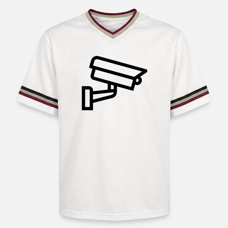 caméra - T-shirt de foot unisexe en mesh - blanc cassé/bordeaux