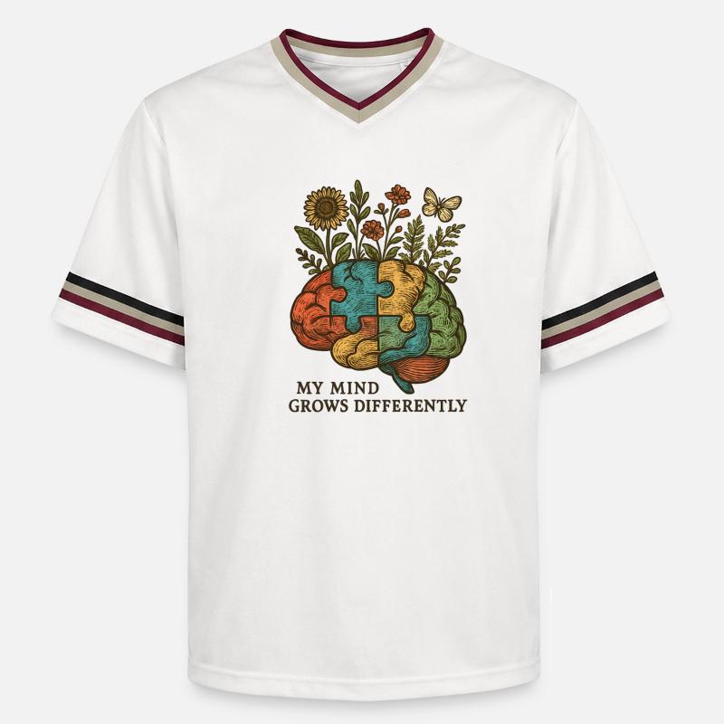 Le casse-tête évolue différemment - T-shirt de foot unisexe en mesh - blanc cassé/bordeaux