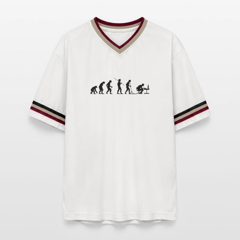 Programmer Computer Freak Evolution Unisex Football Style Mesh T-Shirt