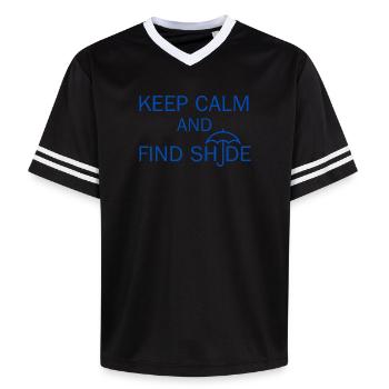 Reste calme et trouve de l’ombre - T-shirt de foot unisexe en mesh - blanc cassé/bordeaux - Devant - AI Model Male 178 light (178cm) & AI Model Male 178 dark (178cm)