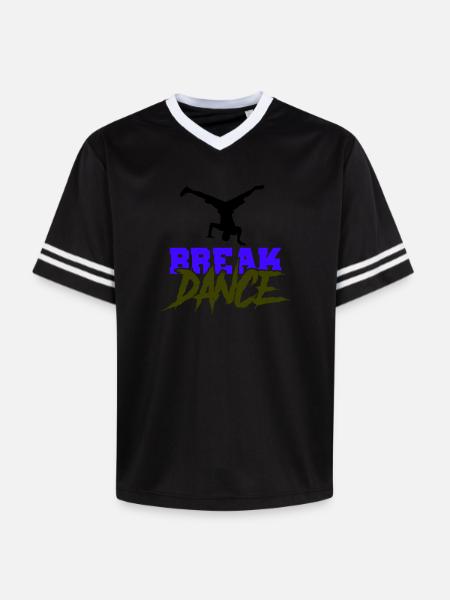Breakdance Schriftzug Kontrast - Unisex Football Style Mesh T-Shirt - Offwhite/Bordeaux