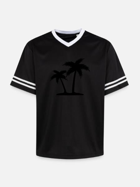Palmen - Unisex Football Style Mesh T-Shirt - Offwhite/Bordeaux