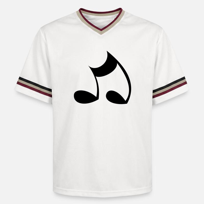 Note - Unisex Football Style Mesh T-Shirt - blanc cassé/bordeaux