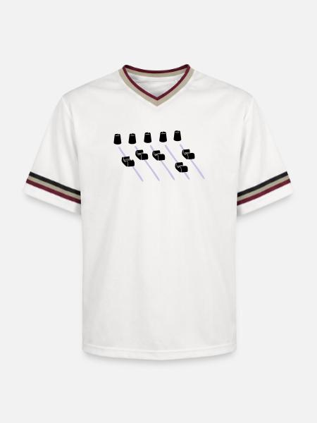 music mixer - Unisex Football Style Mesh T-Shirt - offwhite/burgundy