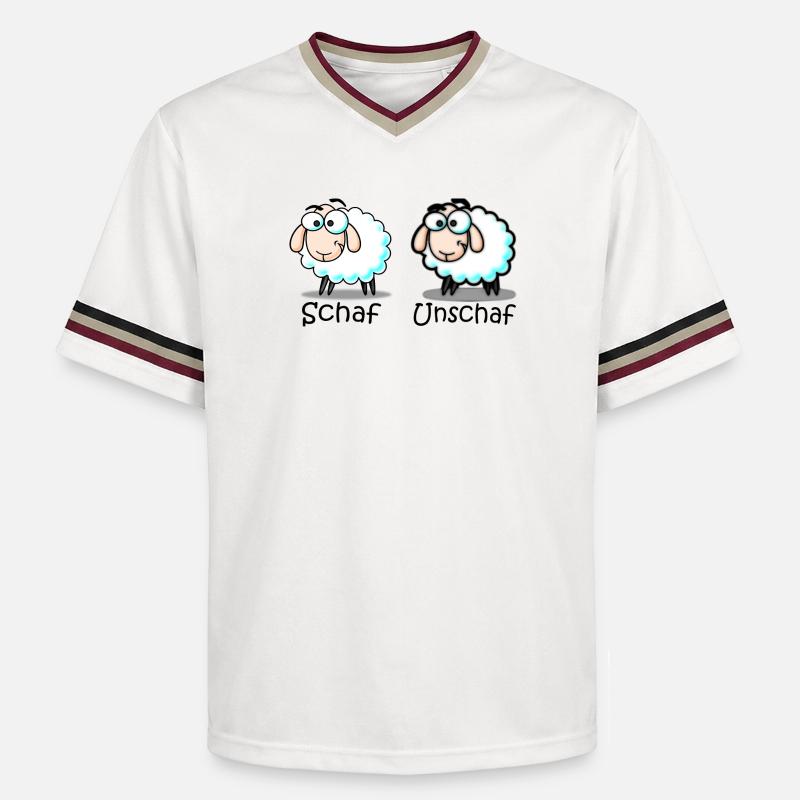 mouton - T-shirt de foot unisexe en mesh - blanc cassé/bordeaux